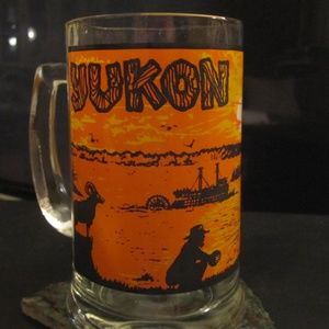 SALE!! Ccready Yukon glass souvenir mug.